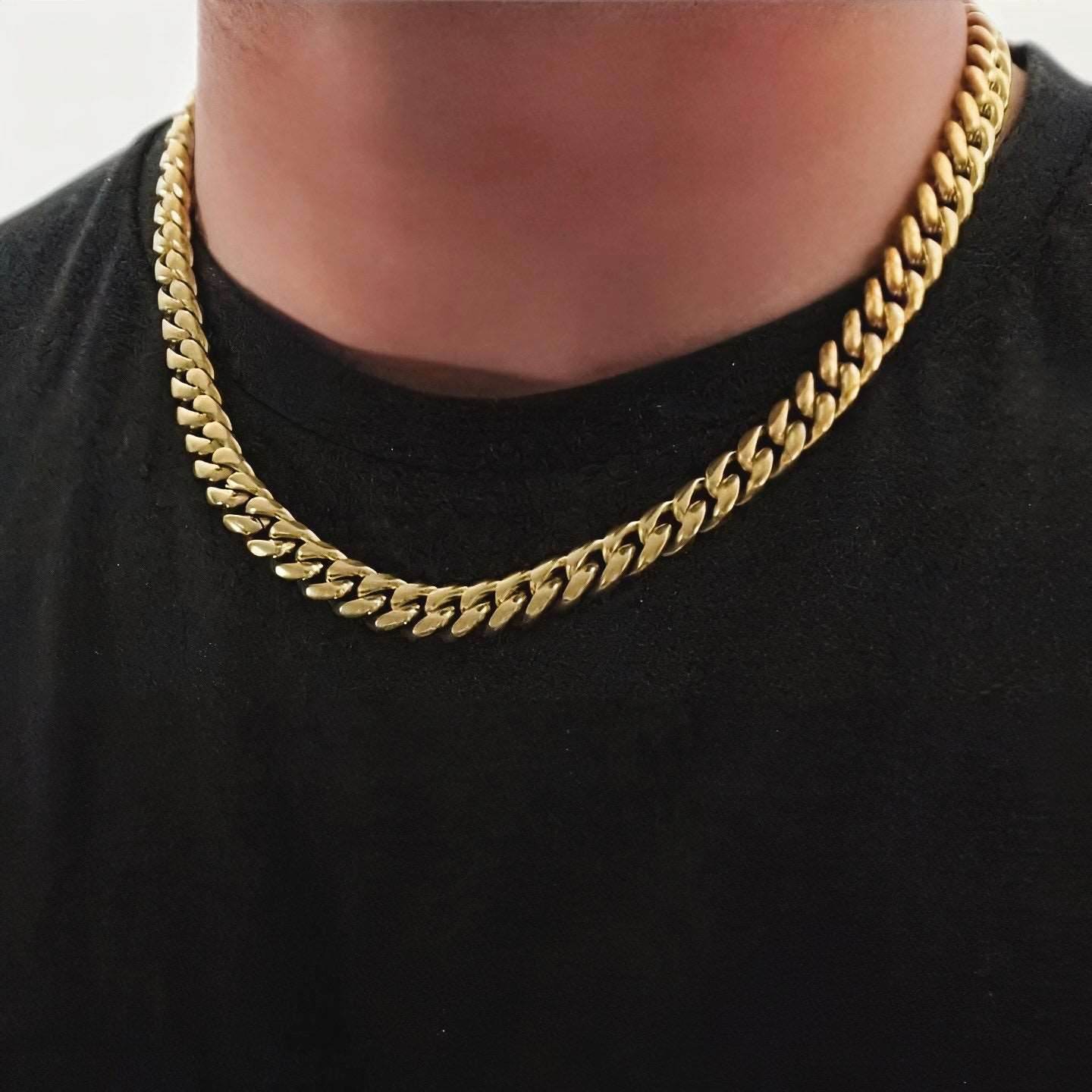 10mm Cuban Chain Gold - Casainte