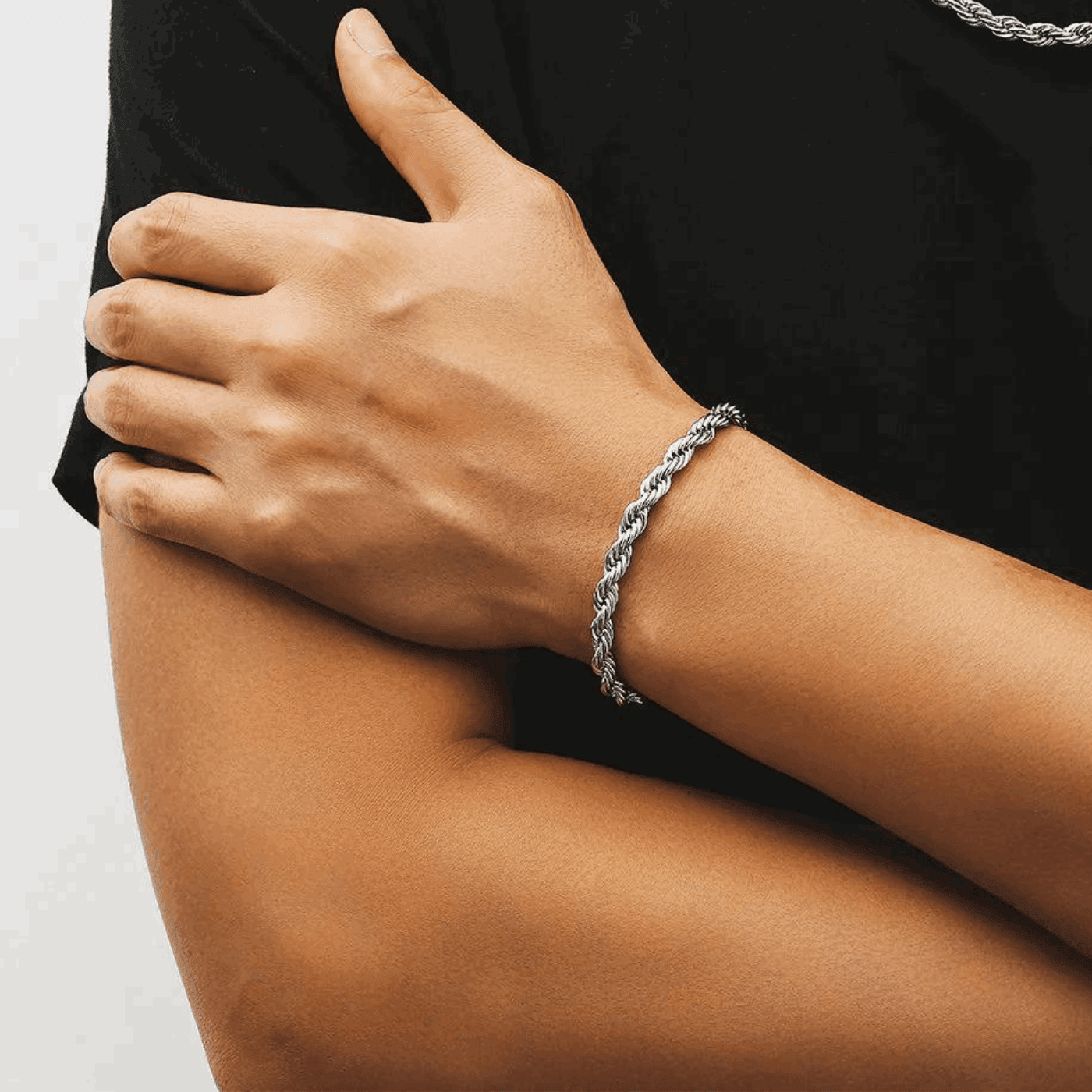 6mm Silver Rope Bracelet - Casainte