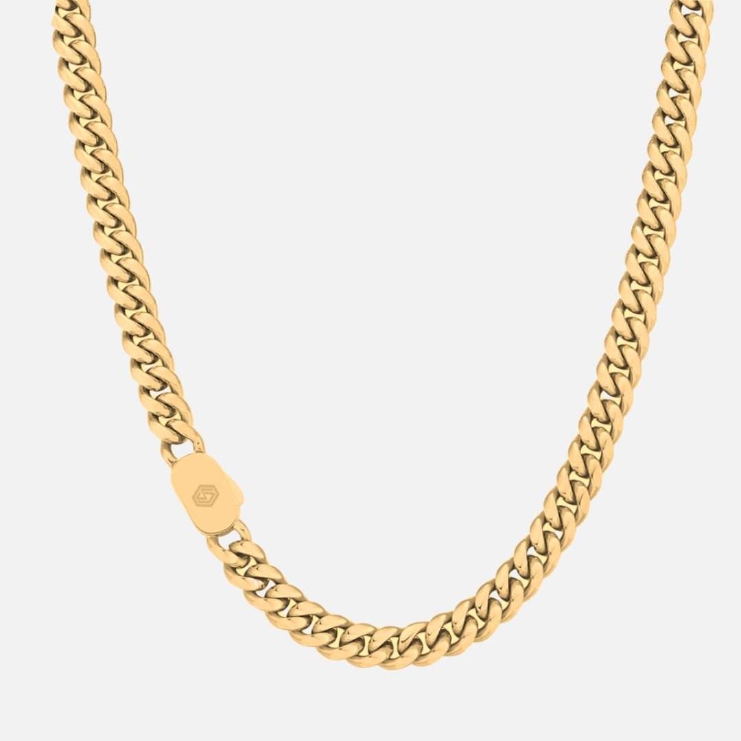 10mm Cuban Chain Gold - Casainte
