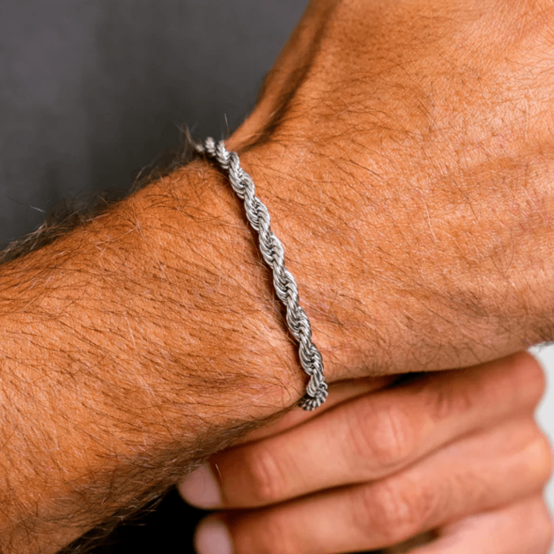 6mm Silver Rope Bracelet - Casainte