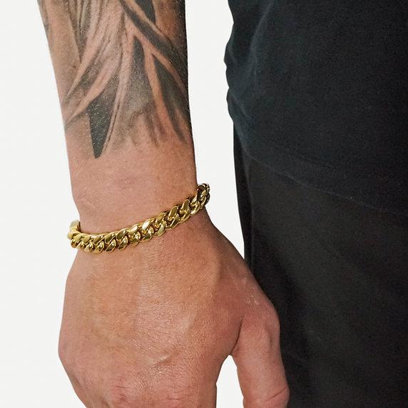 10mm Cuban Bracelet Gold