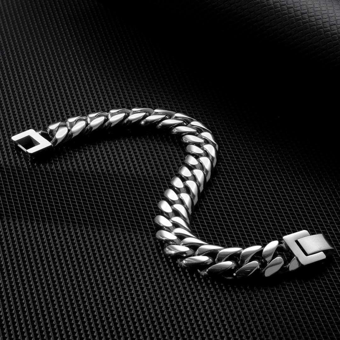 12mm Cuban Bracelet Silver