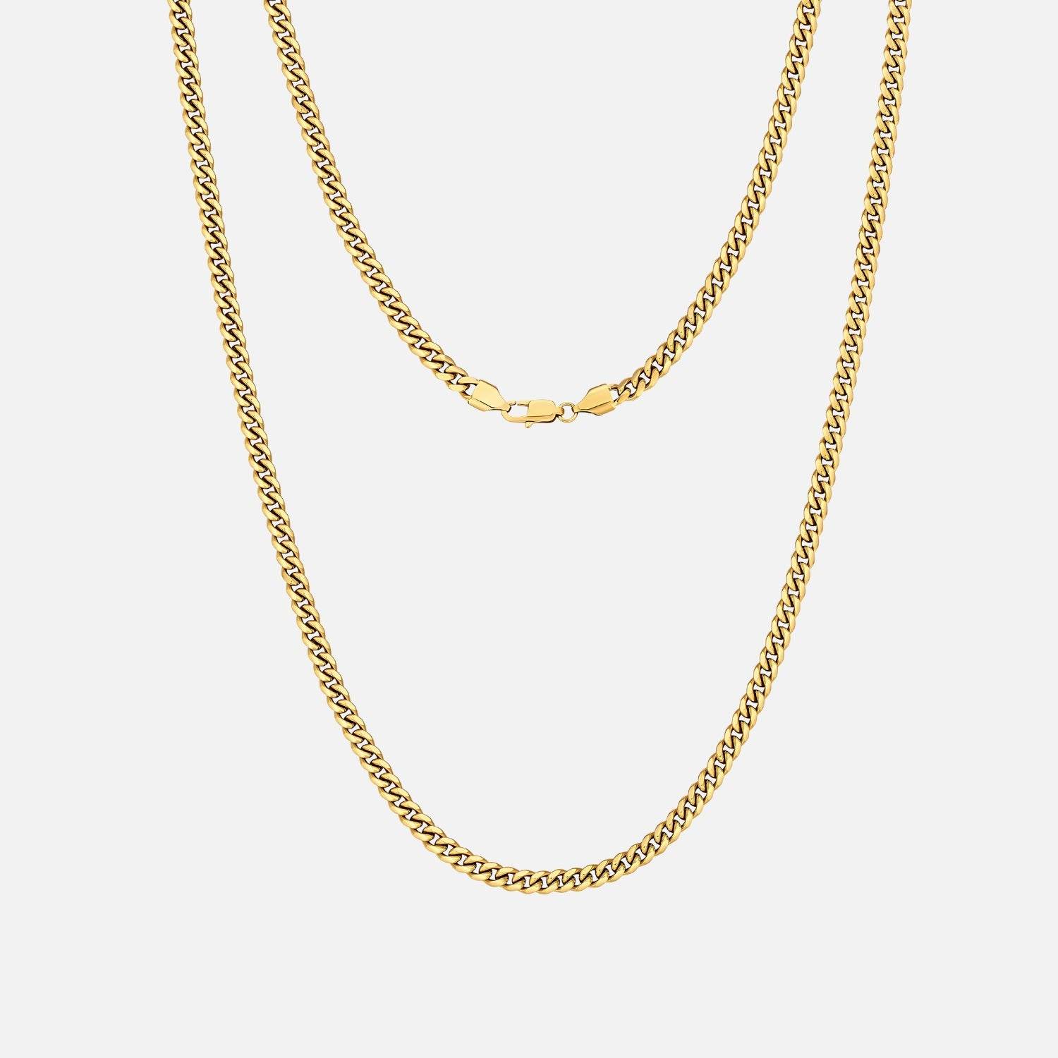 3mm Cuban Chain Gold - Casainte