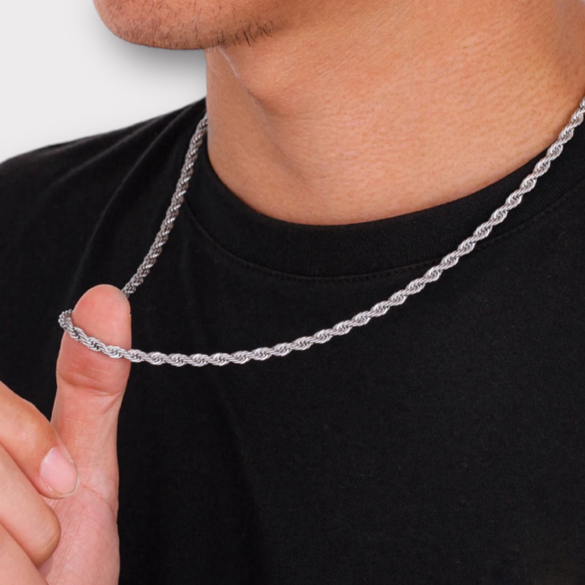 3mm Rope Chain Silver