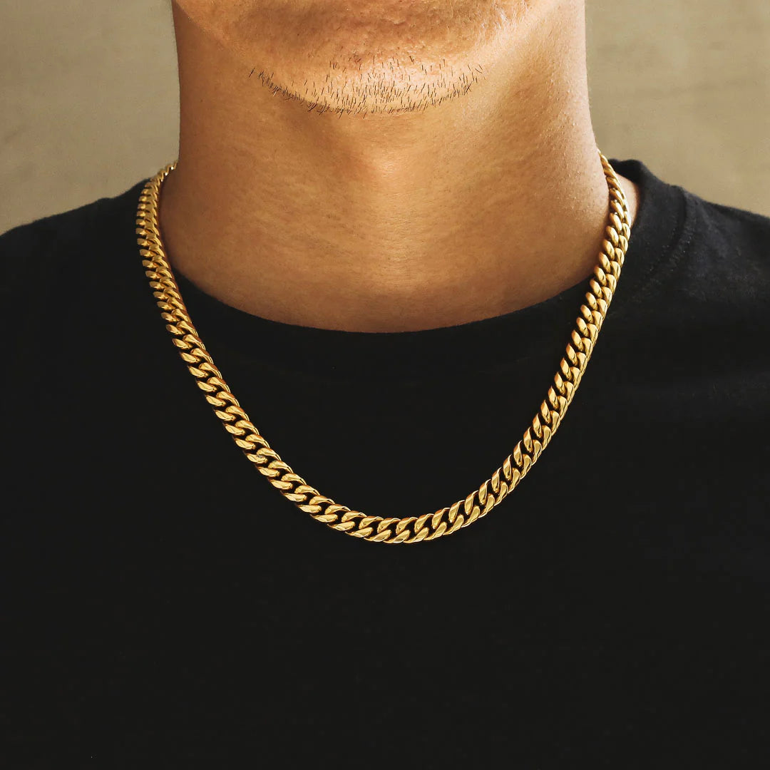 8mm Cuban Chain Gold