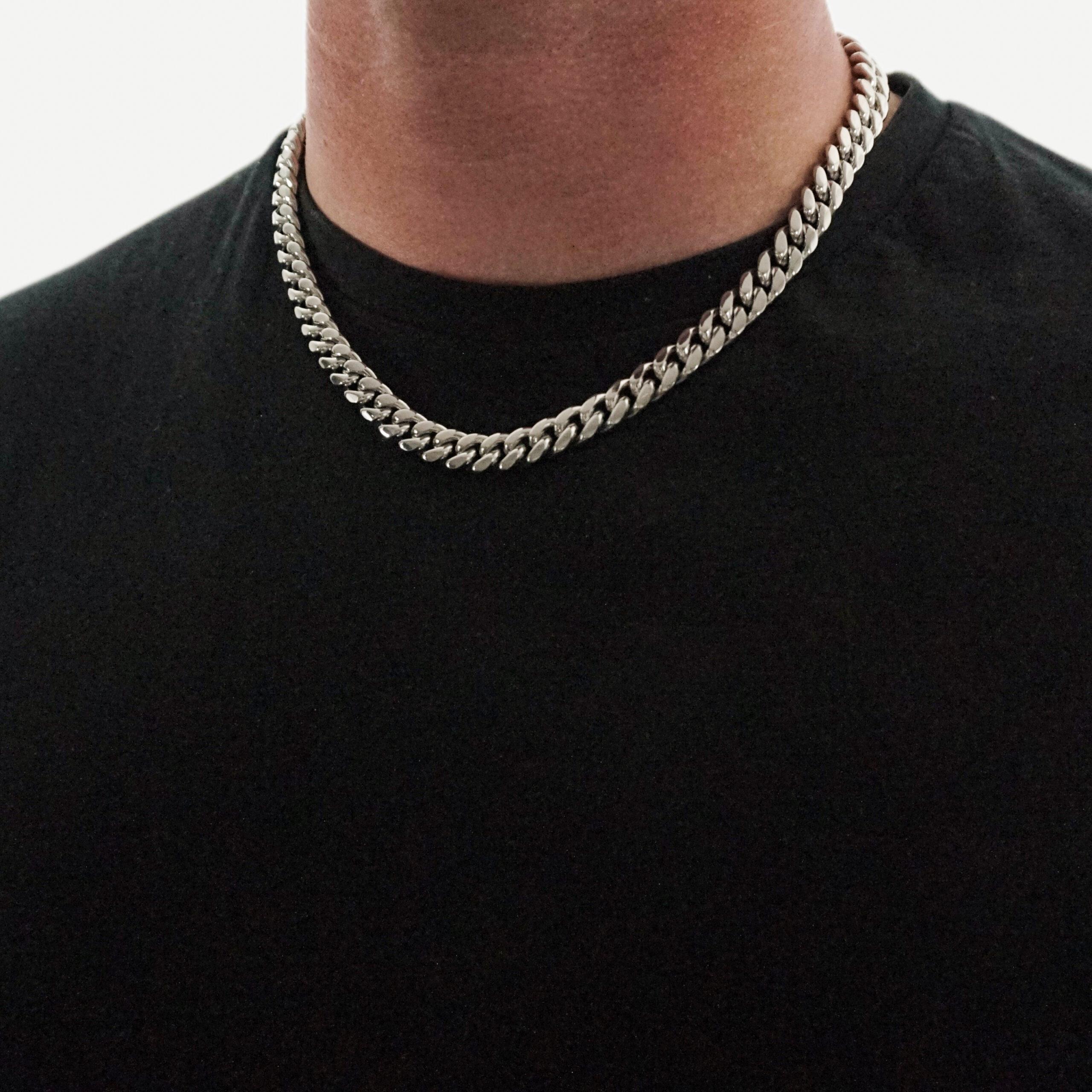 10mm Cuban Chain Silver