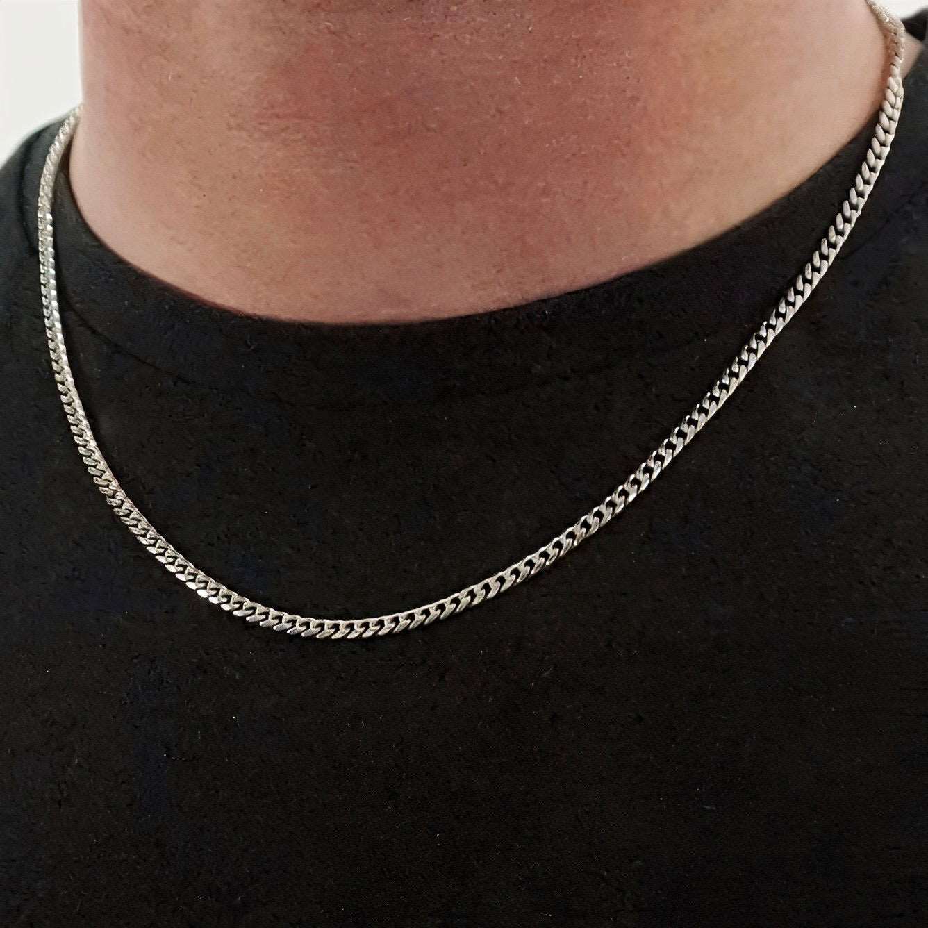 3mm Cuban Chain Silver