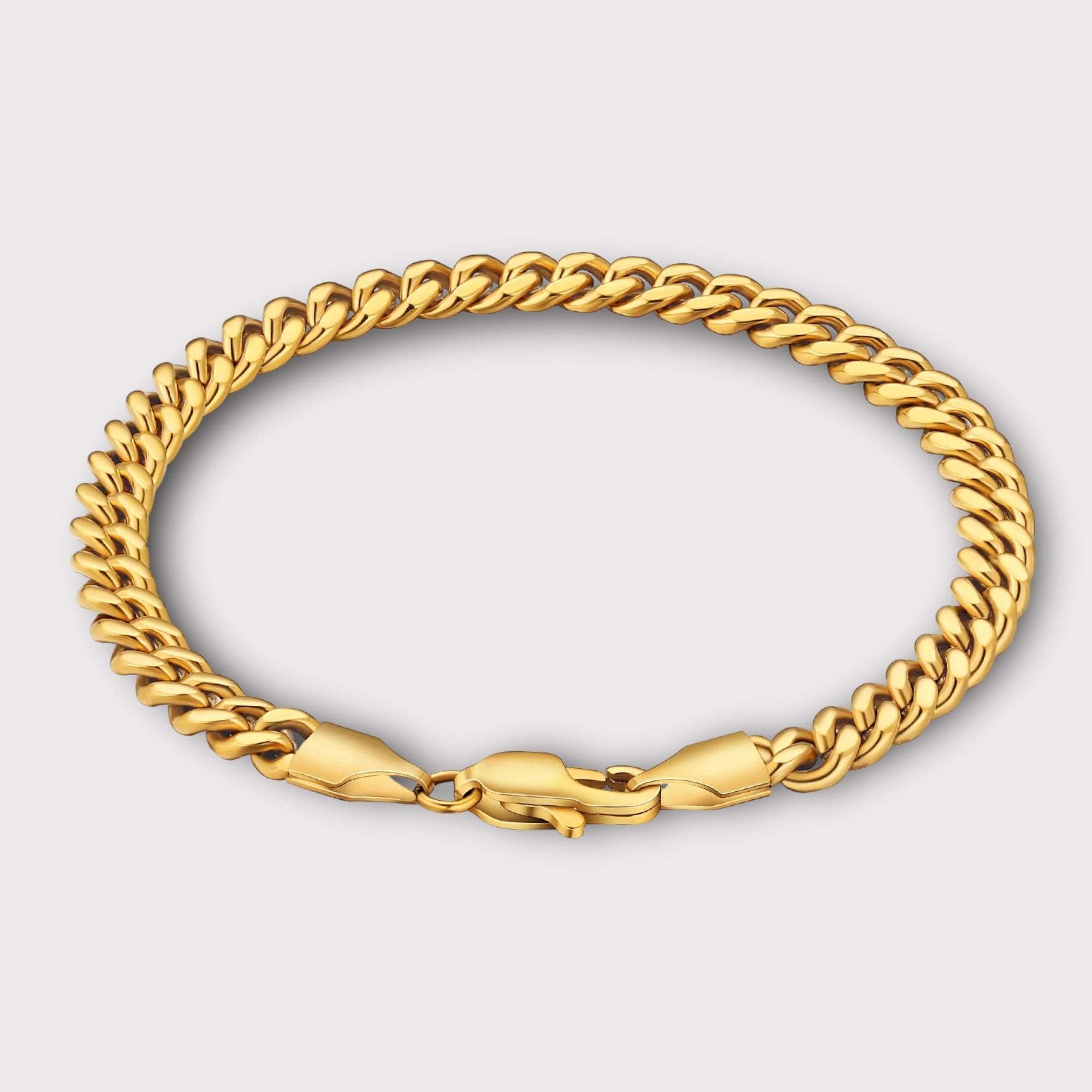 5mm Cuban Bracelet Gold