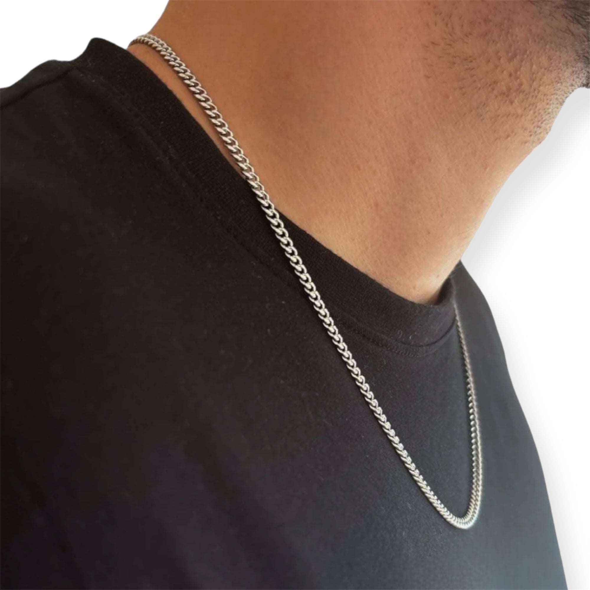 3mm Cuban Chain Silver