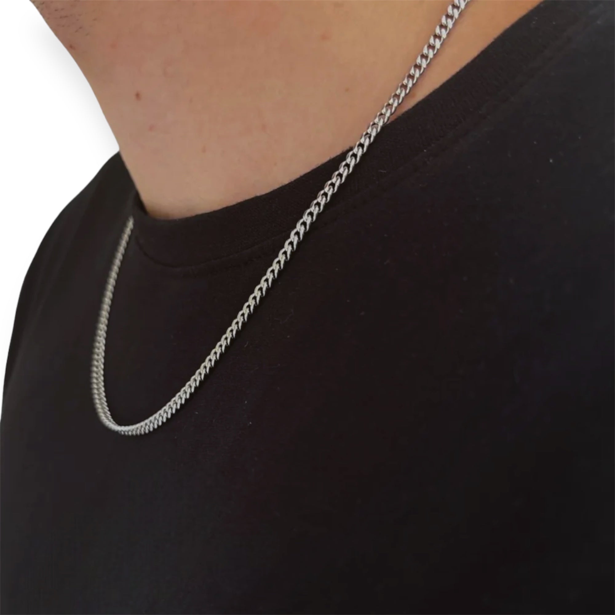 3mm Cuban Chain Silver