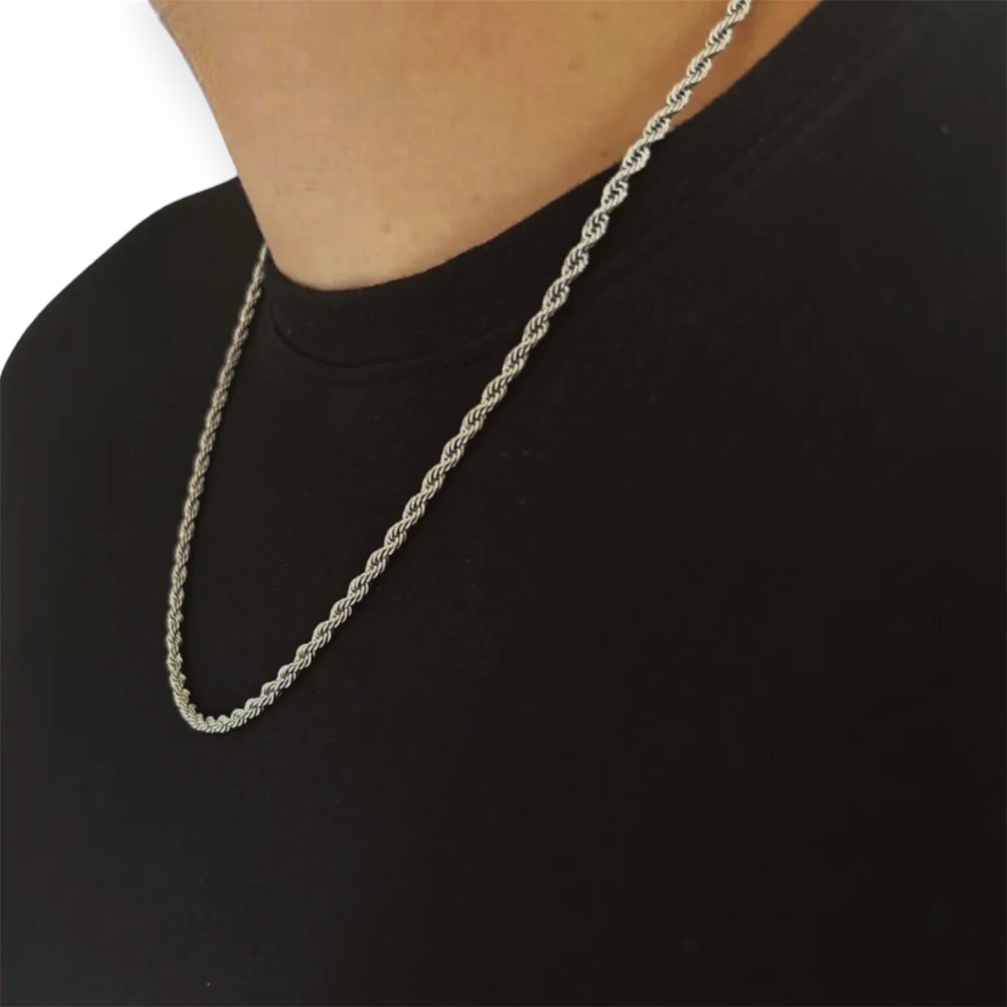 3mm Rope Chain Silver