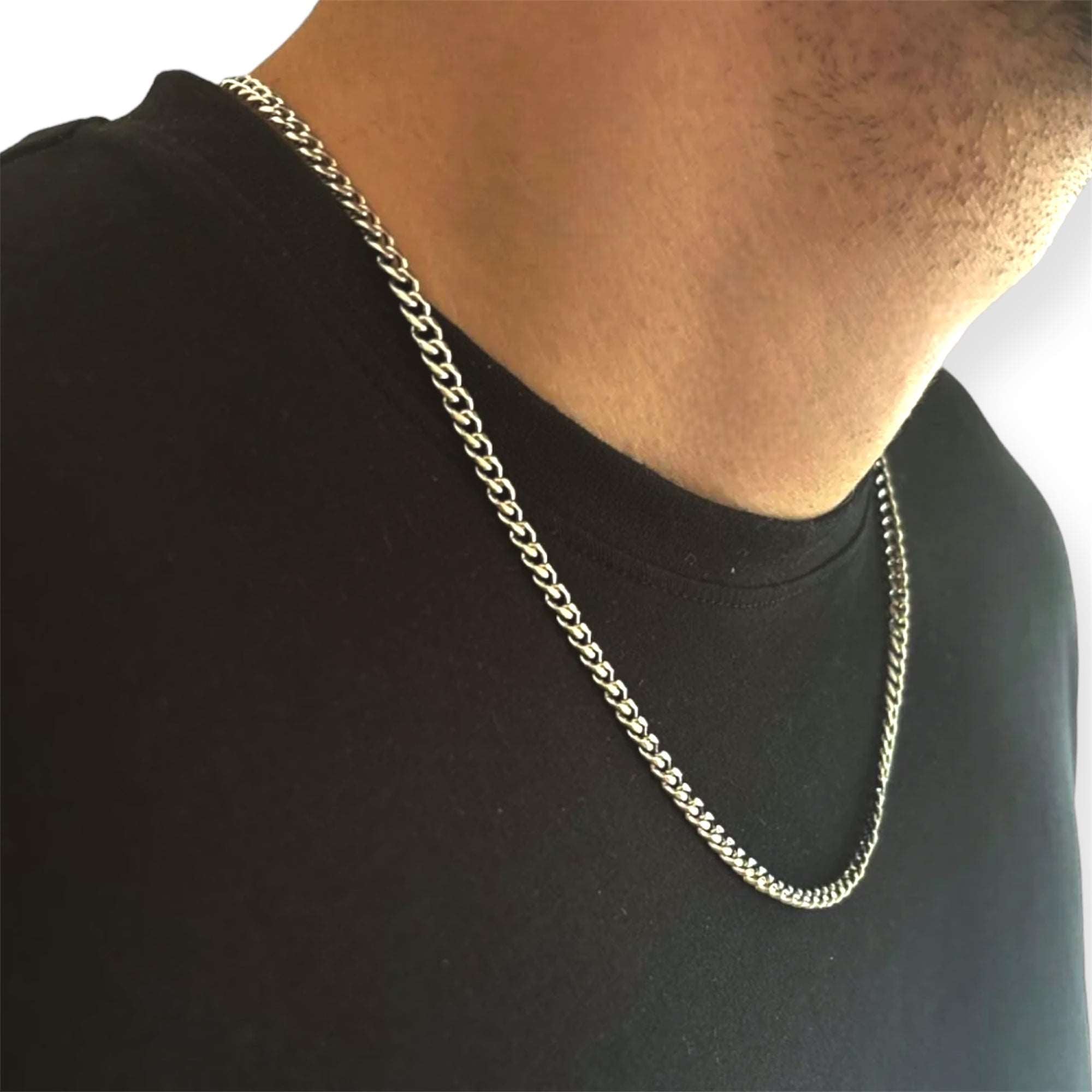 4mm Cuban Chain Silver