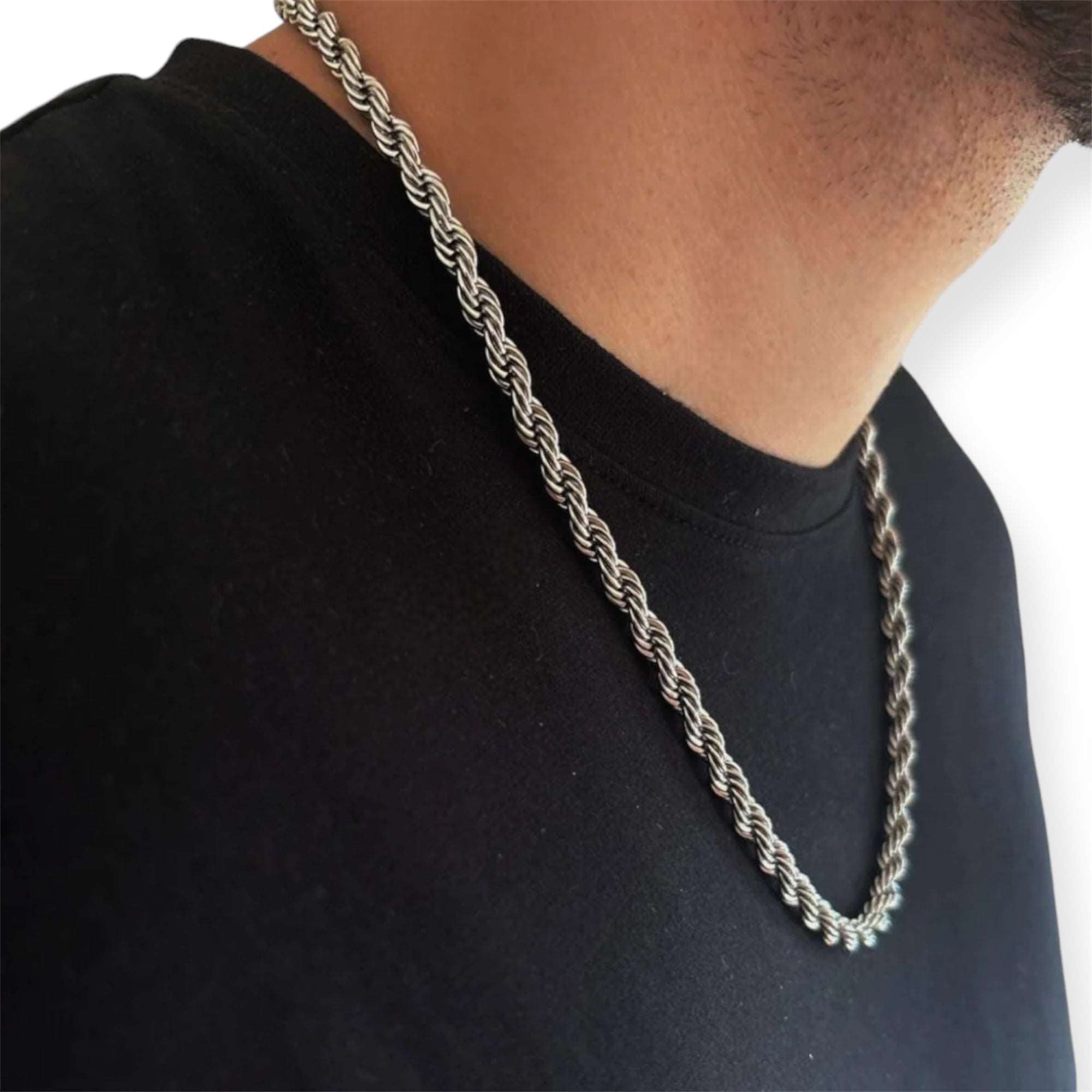 6mm Rope Chain Silver