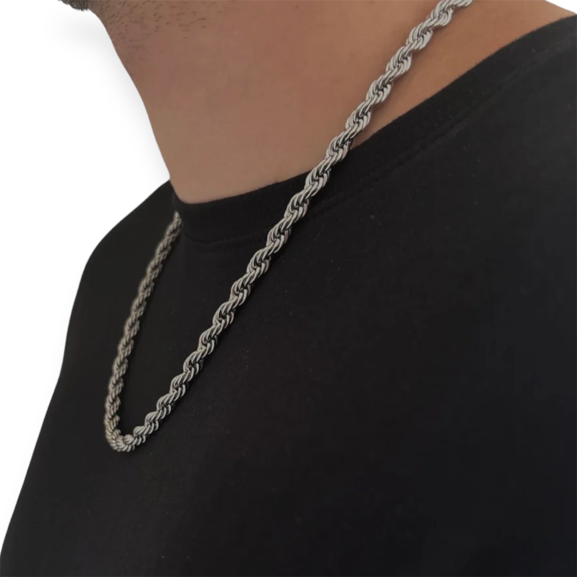 6mm Rope Chain Silver