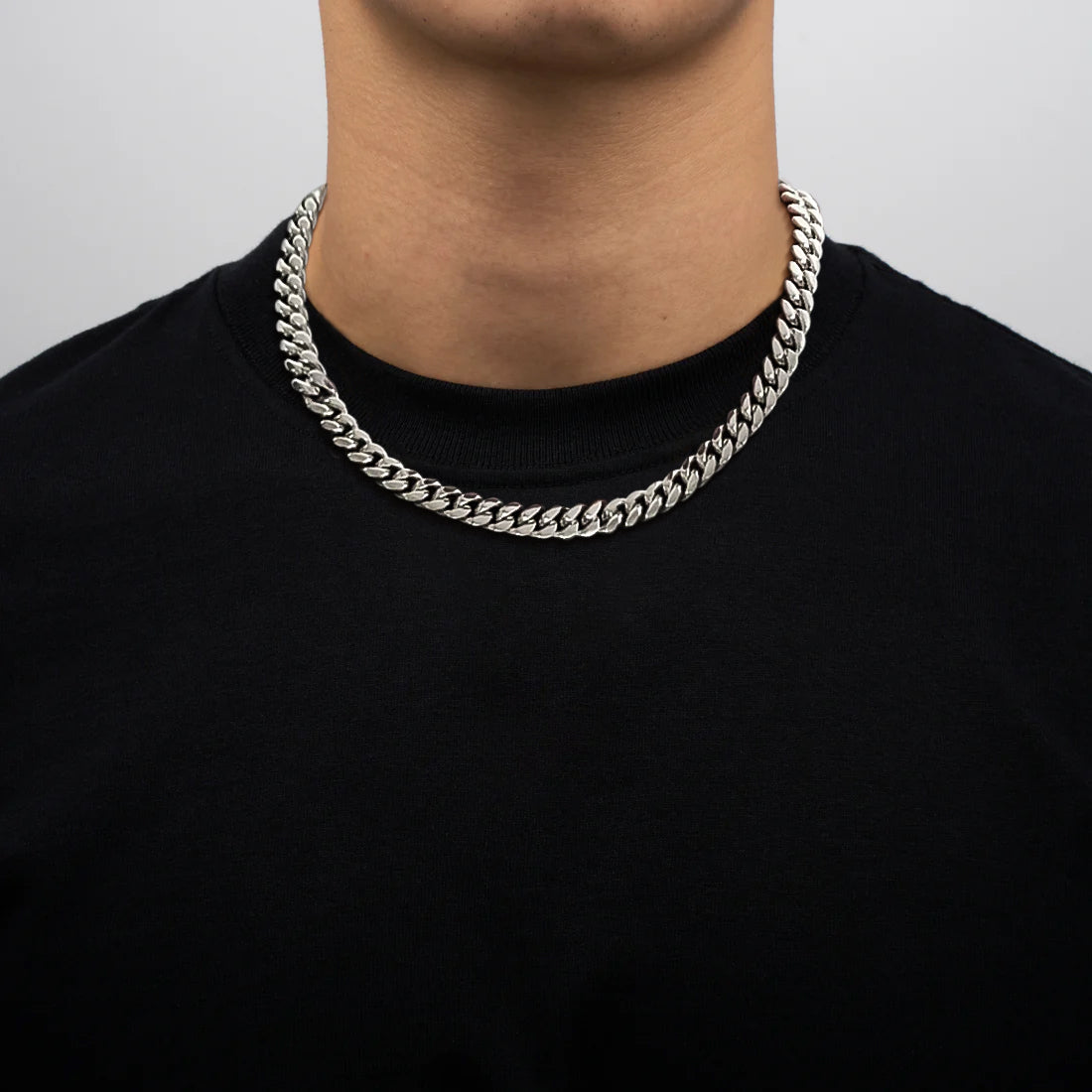 10mm Cuban Chain Silver