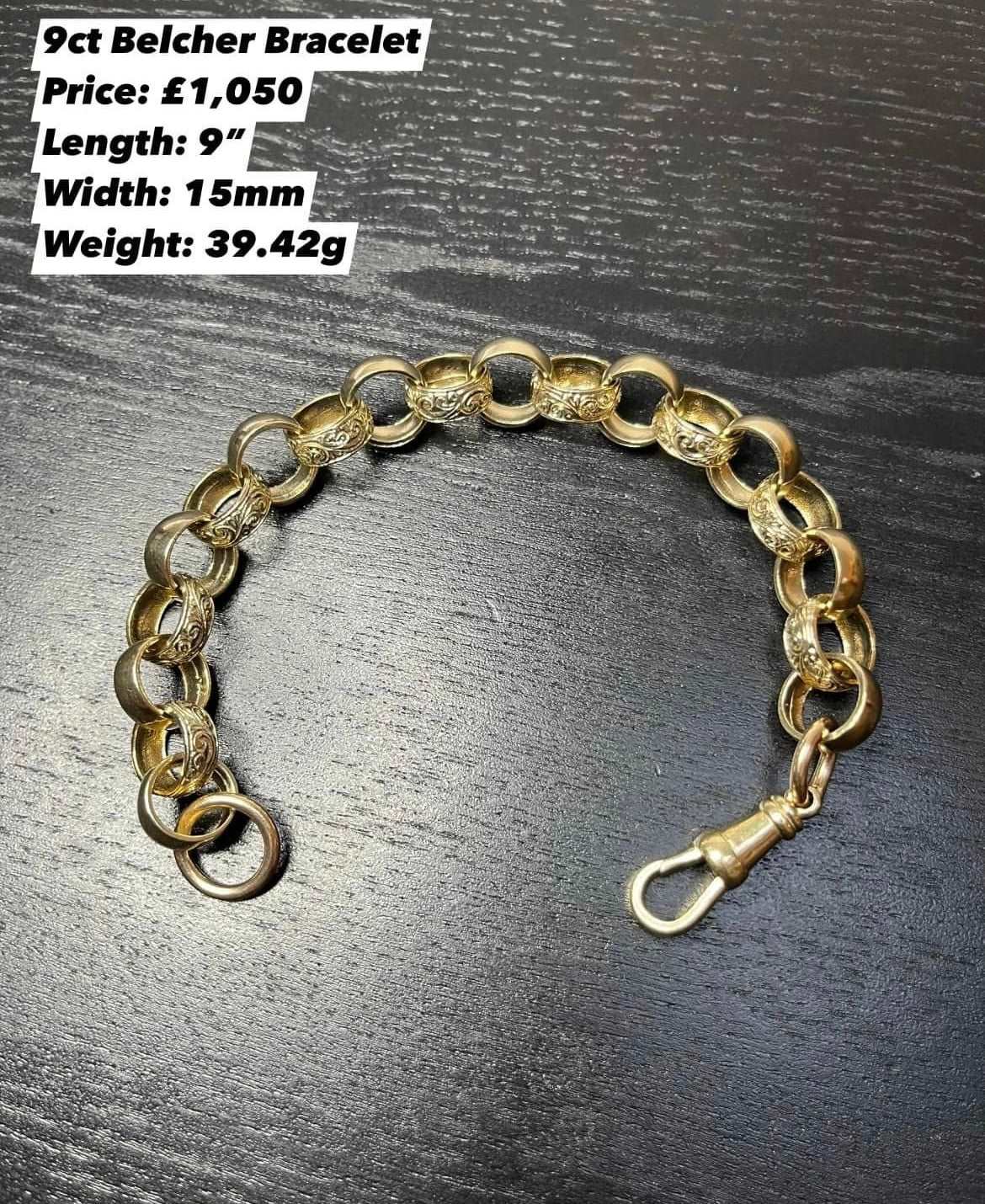 9ct Belcher M Bracelet