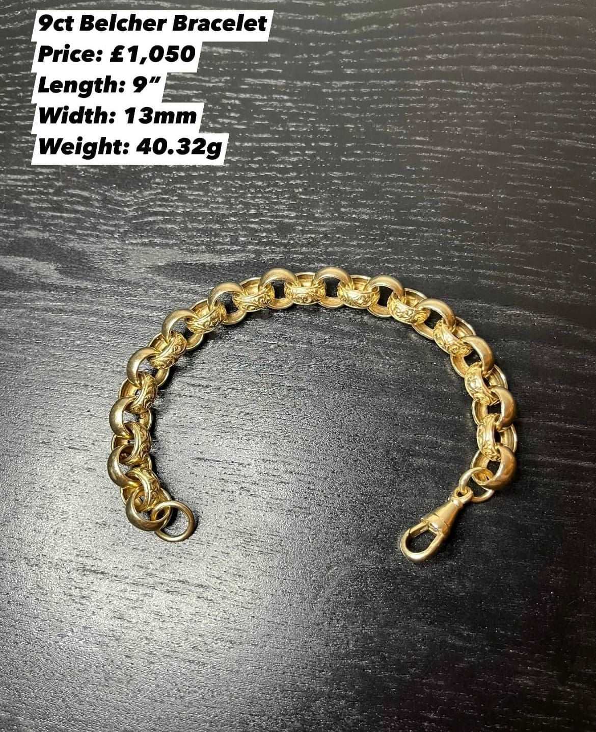 9ct Belcher L Bracelet