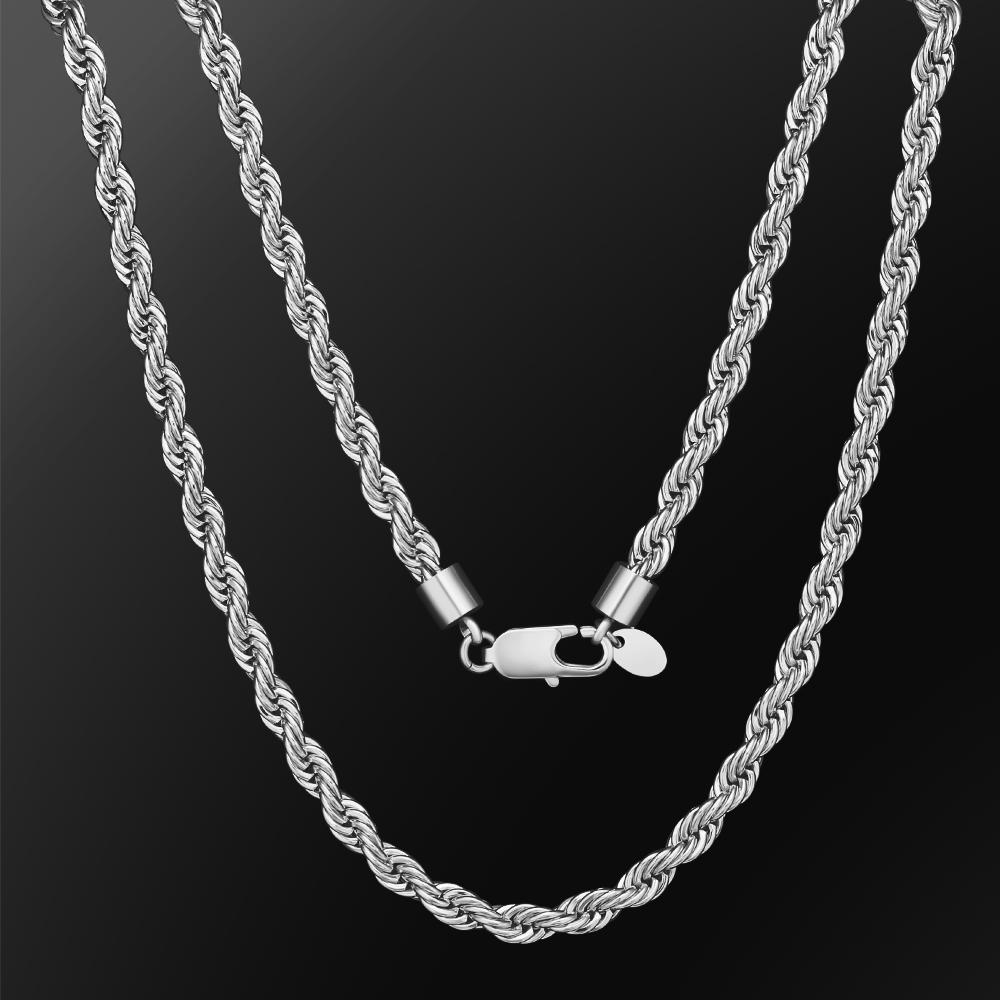 6mm Rope Chain Silver