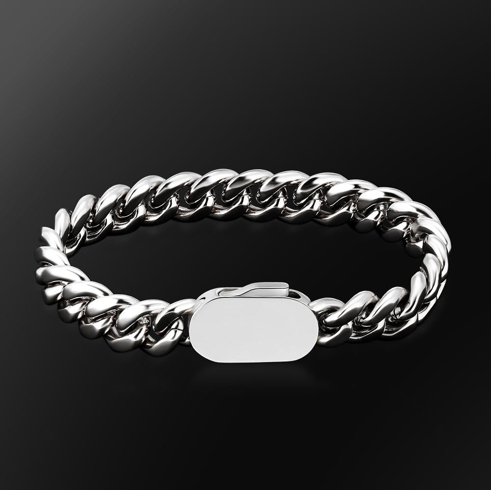 10mm Cuban Bracelet Silver