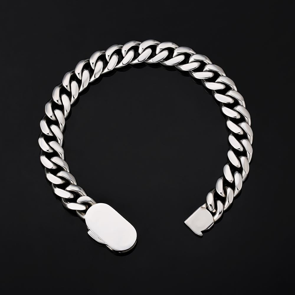 10mm Cuban Bracelet Silver