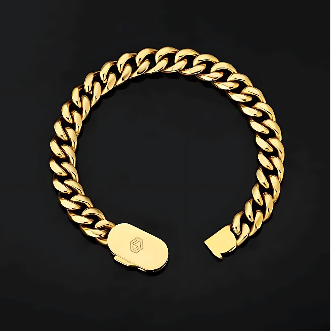 10mm Cuban Bracelet Gold