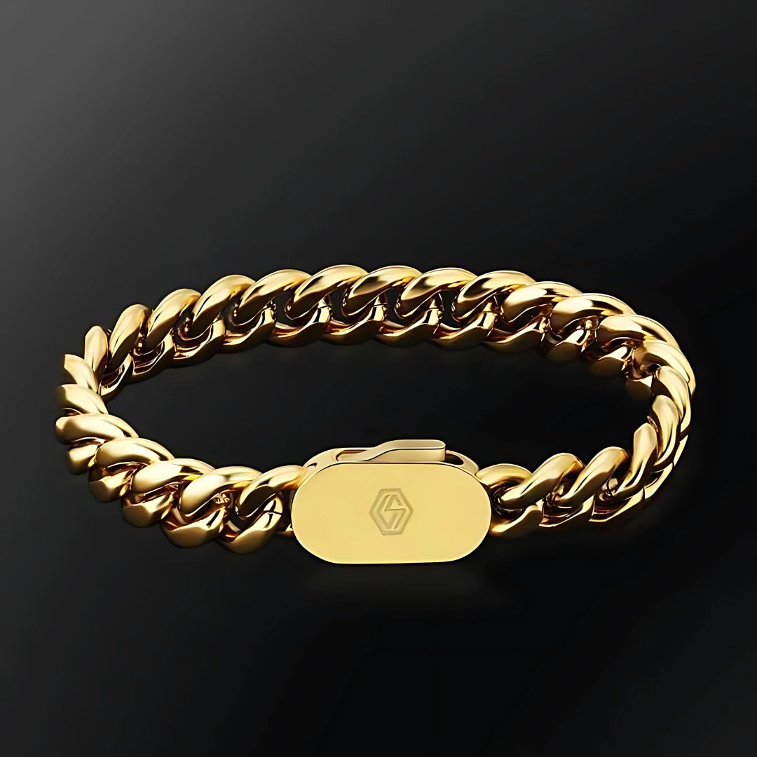 10mm Cuban Bracelet Gold