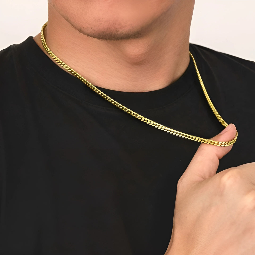 4mm Cuban Chain Gold