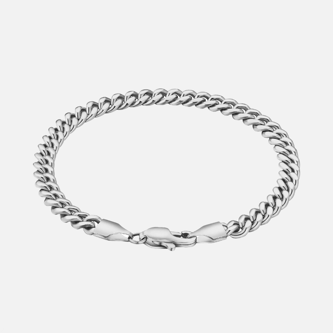 5mm Cuban Bracelet Silver - Casainte