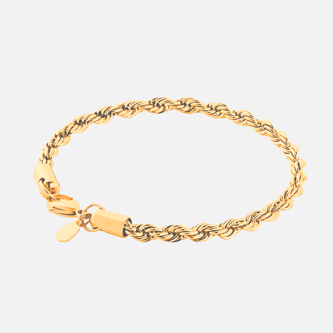 6mm Gold Rope Bracelet - Casainte