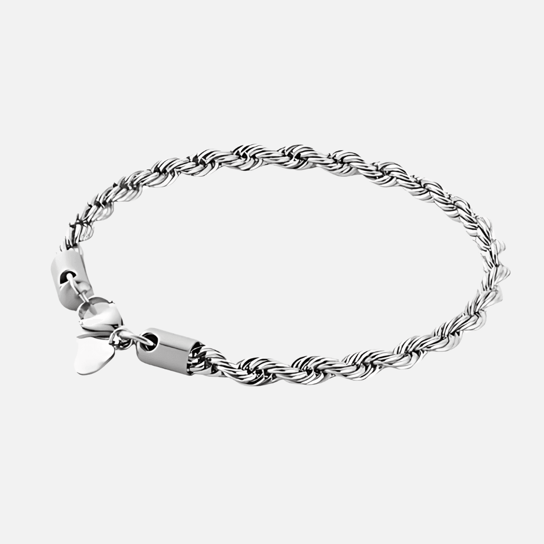 6mm Silver Rope Bracelet - Casainte