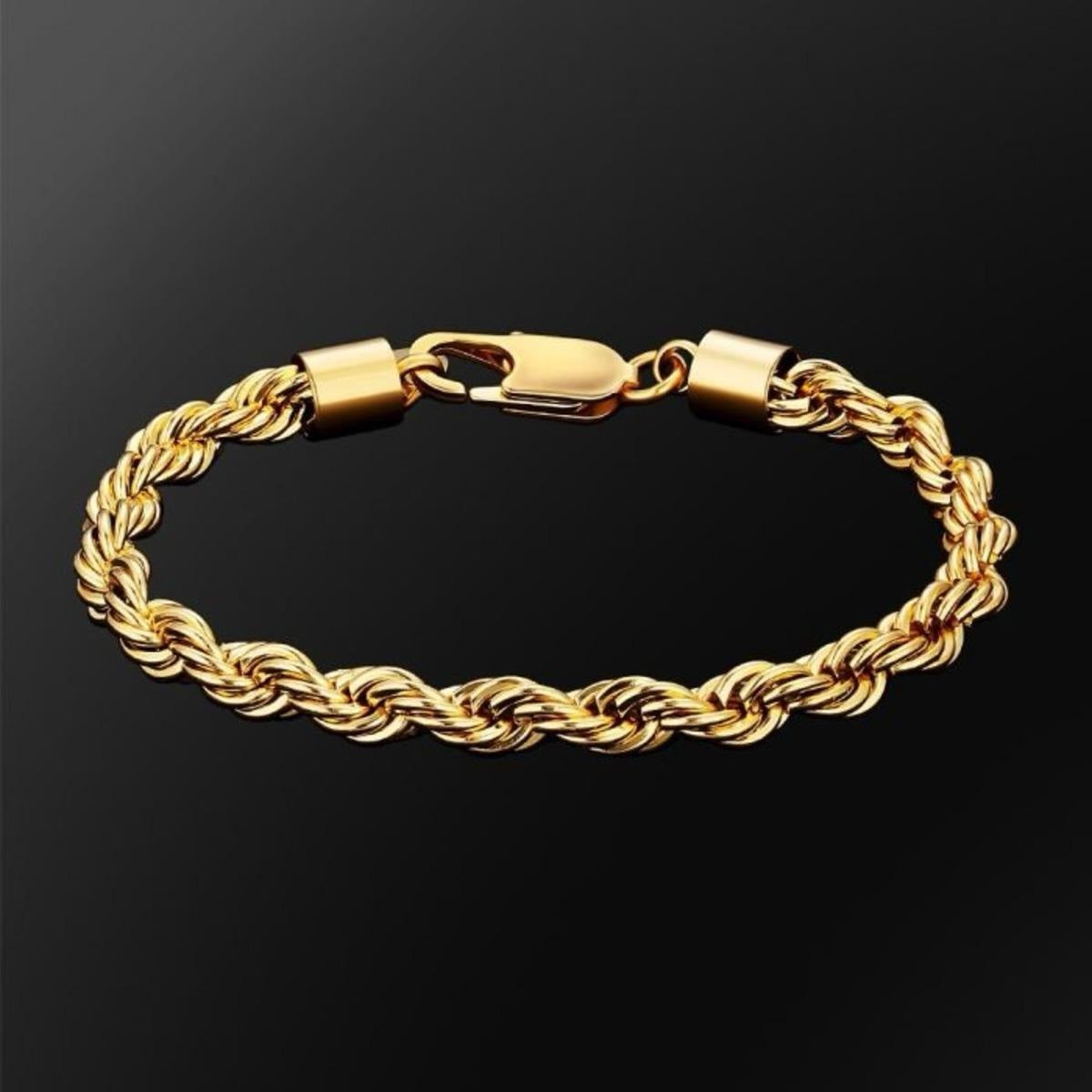 6mm Rope Necklace Set Gold