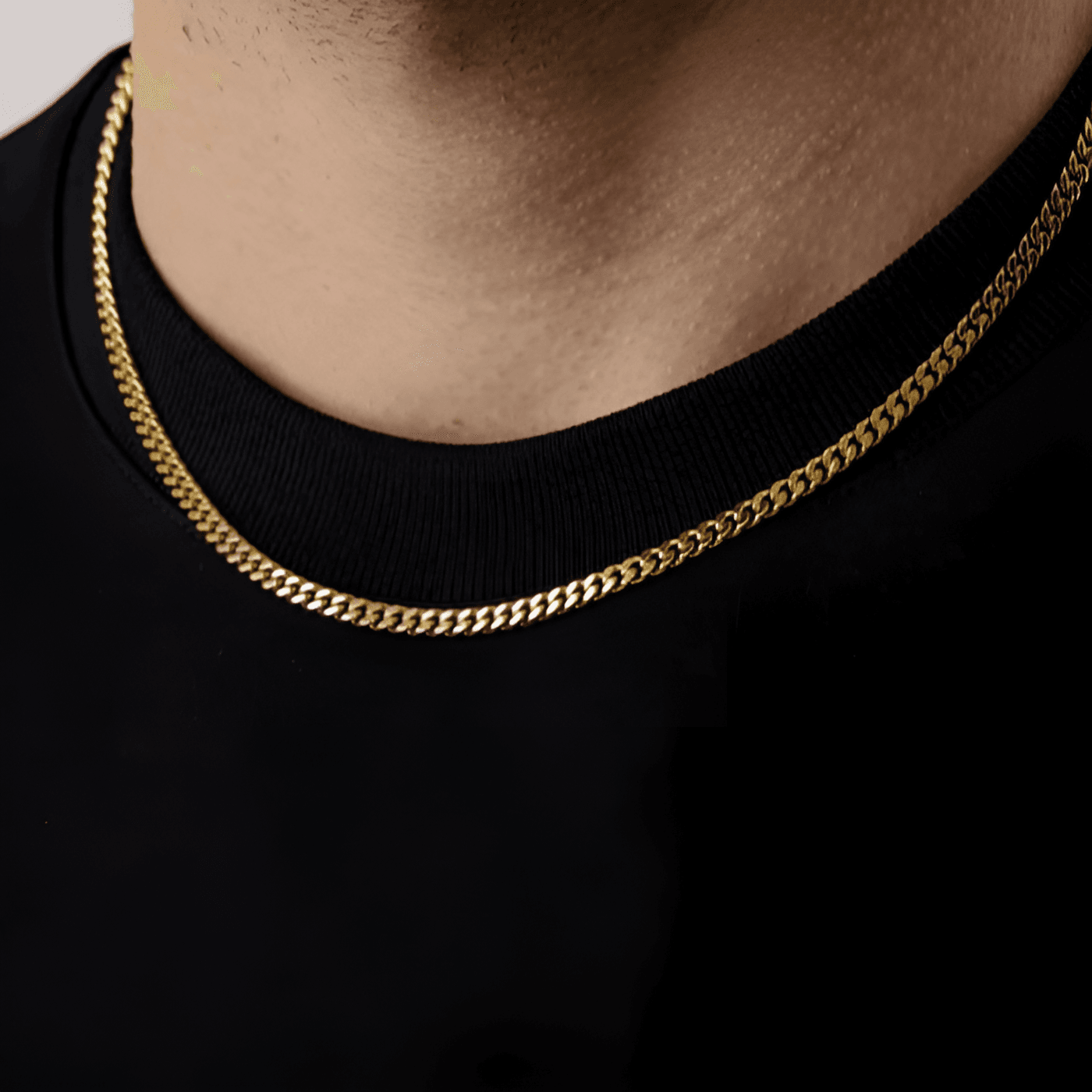 4mm Cuban Chain Gold - Casainte