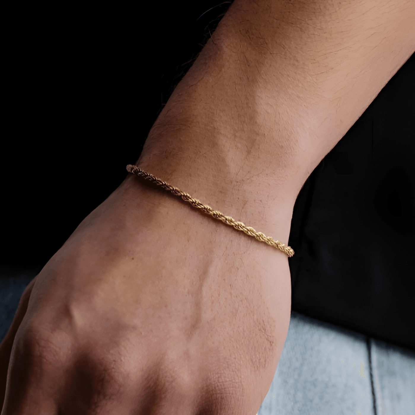 3mm Rope Bracelet Gold - Casainte