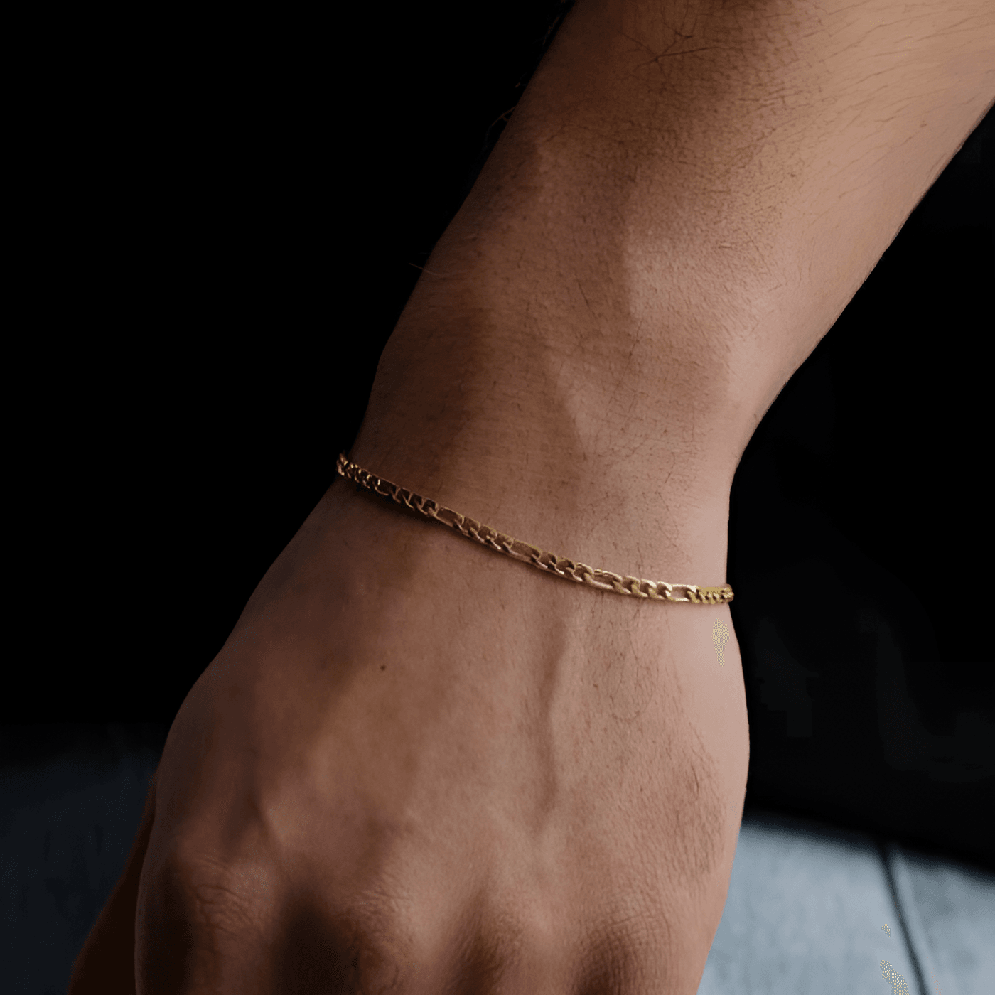 5mm Figaro Bracelet Gold - Casainte