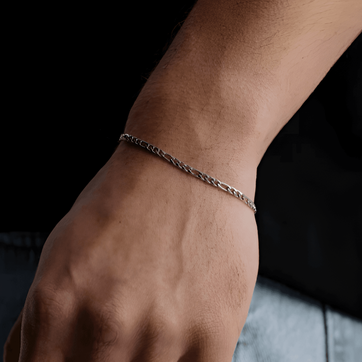 5mm Figaro Bracelet Silver - Casainte