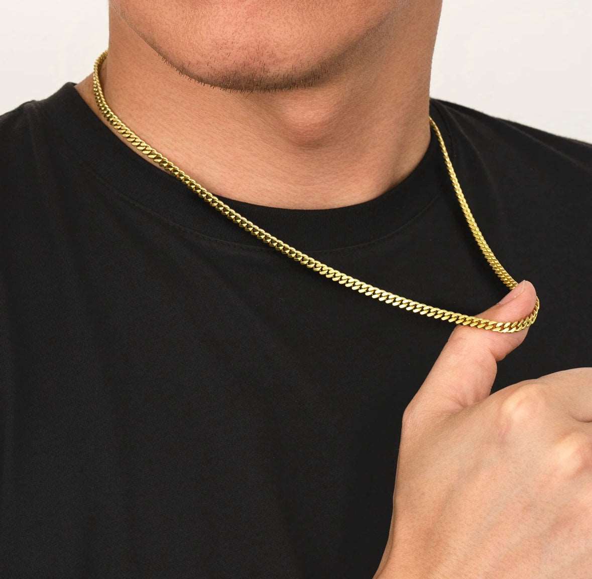 4mm Cuban Chain Gold