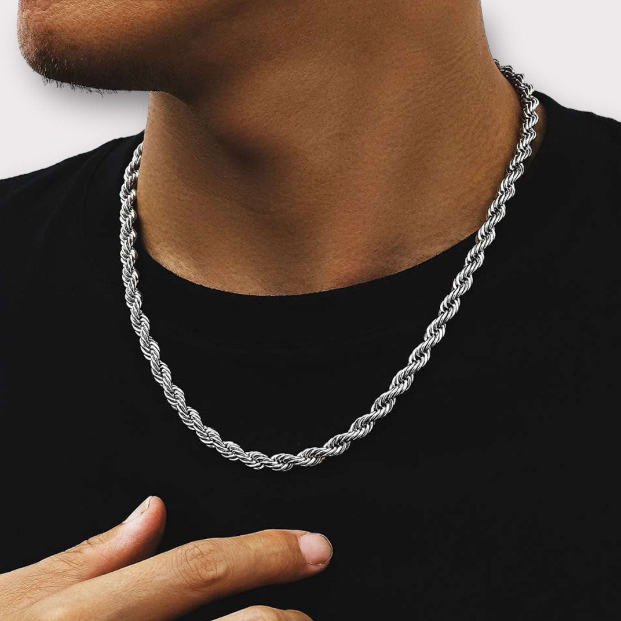 6mm Rope Chain Silver