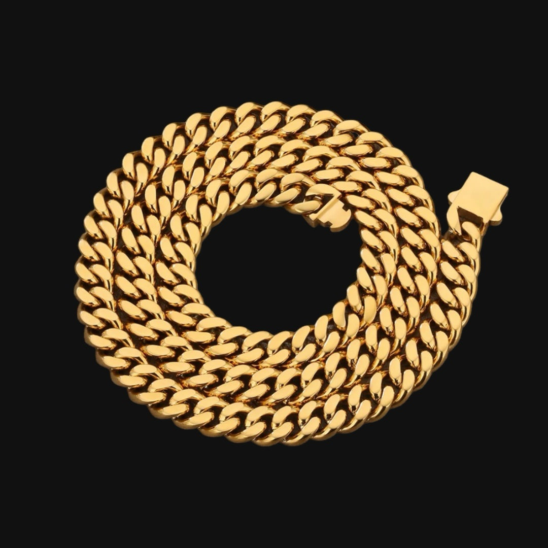 12mm Cuban Chain Gold