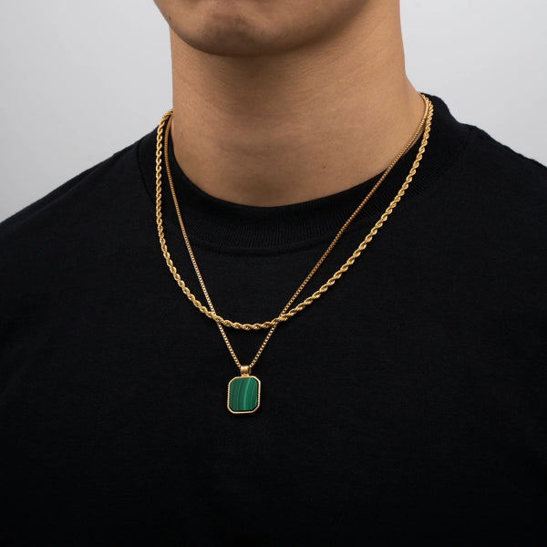 Malachite + Chain
